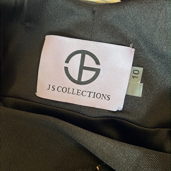 JS Collections Evening Gown in Black and Nude, Size 10 - Picture 6 of 7